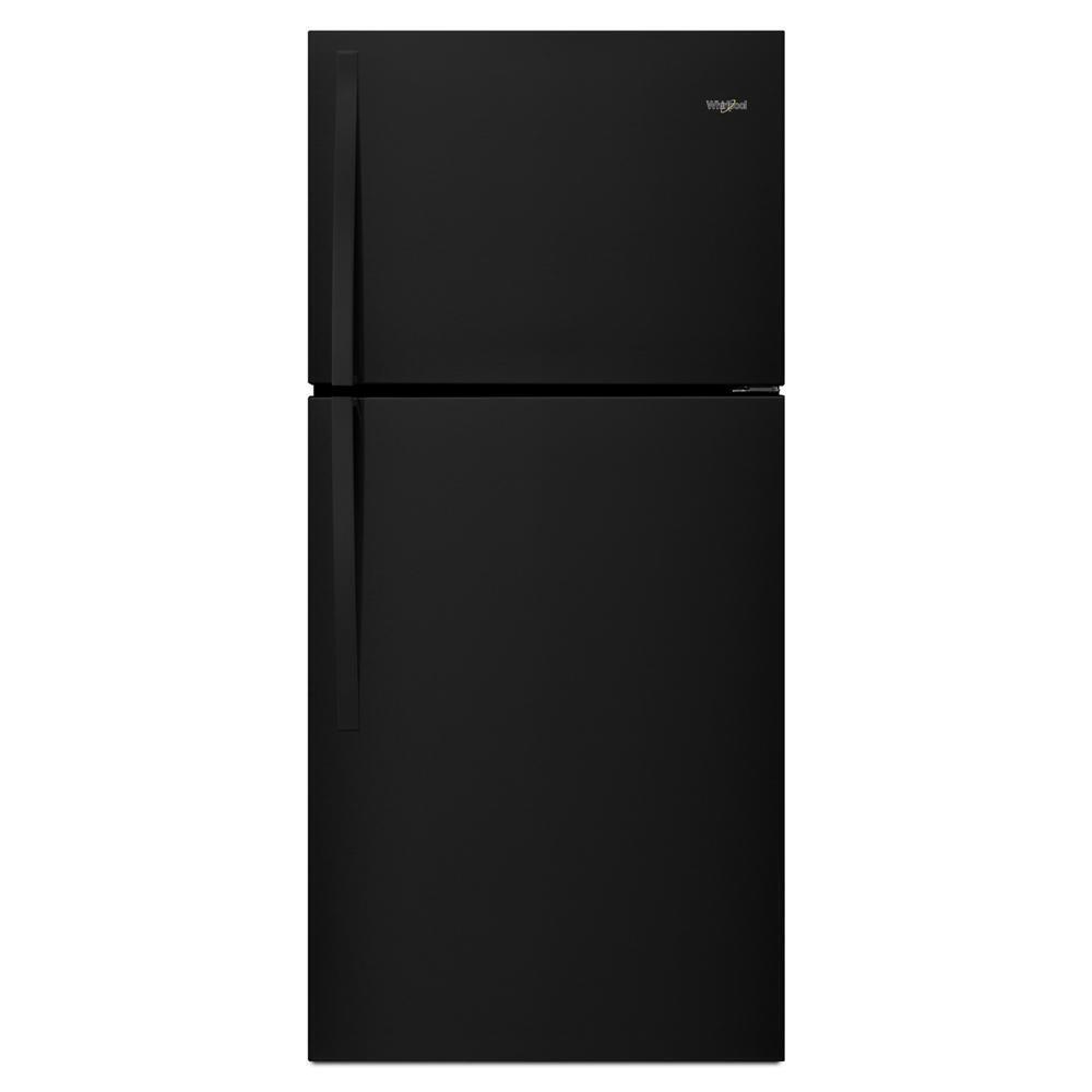 WHIRLPOOL WRT519SZDB Black Whirlpool 30"" Wide Top-freezer Refrigerator With LED INTER...