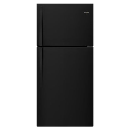 WHIRLPOOL WRT519SZDB Black Whirlpool 30"" Wide Top-freezer Refrigerator With LED INTER...