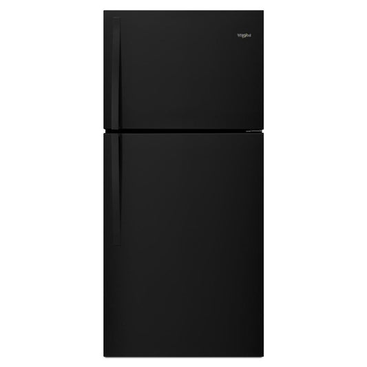 WHIRLPOOL WRT519SZDB Black Whirlpool 30"" Wide Top-freezer Refrigerator With LED INTER...