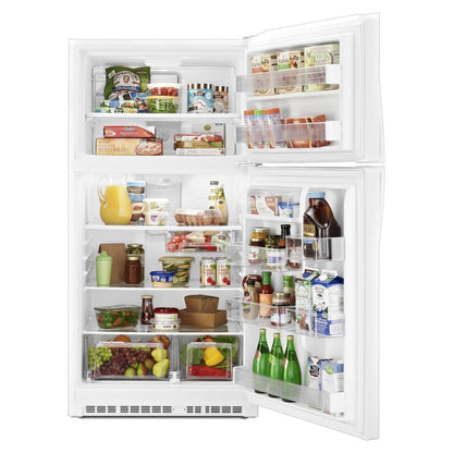 WHIRLPOOL WRT511SZDW White Whirlpool 33"" Wide Top-freezer Refrigerator With LED INTER...