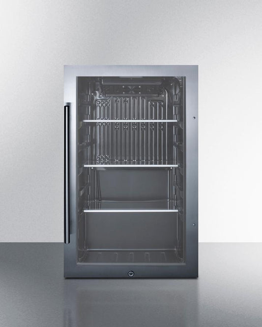 SUMMIT SPR488BOSCSS Summit Shallow Depth Indoor/outdoor Beverage Cooler