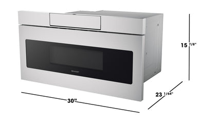 SHARP SMD3070ASY 30 In. 1.2 Cu. Ft. 950w Sharp Stainless Steel Microwave Drawer