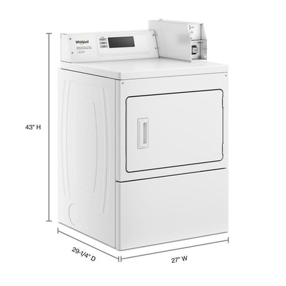 WHIRLPOOL CEM2779JQ Commercial Electric Dryer With Factory Installed Coin Drop & Coin Box