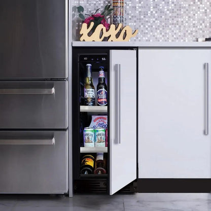 XO APPLIANCE XOU15BCOFR XO Appliance Beverage Center 15"" Solid Overlay Door Rh