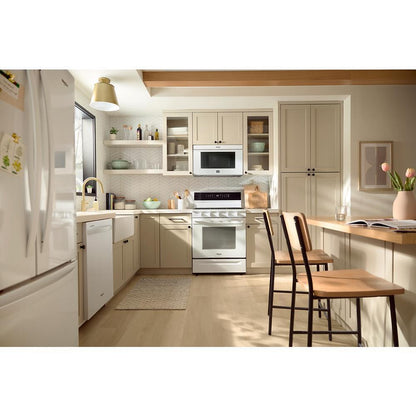 WHIRLPOOL WMMF5930PW 1.1 Cu. Ft. Flush Mount Microwave With Turntable-free Design