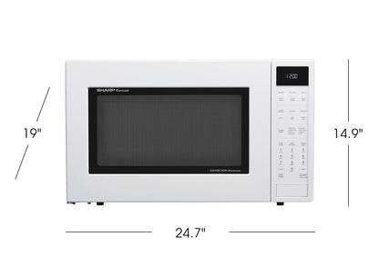 SHARP SMC1585BW Sharp Carousel Countertop Convection + Microwave Oven 1.5 Cu. Ft. 9...