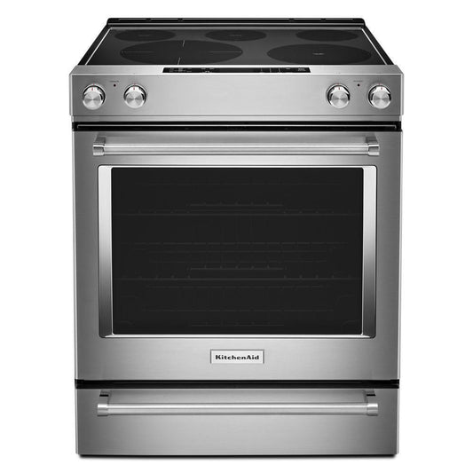 KITCHENAID KSEG700ESS Stainless Steel Kitchenaid 30-inch 5-element Electric Slide-in C...