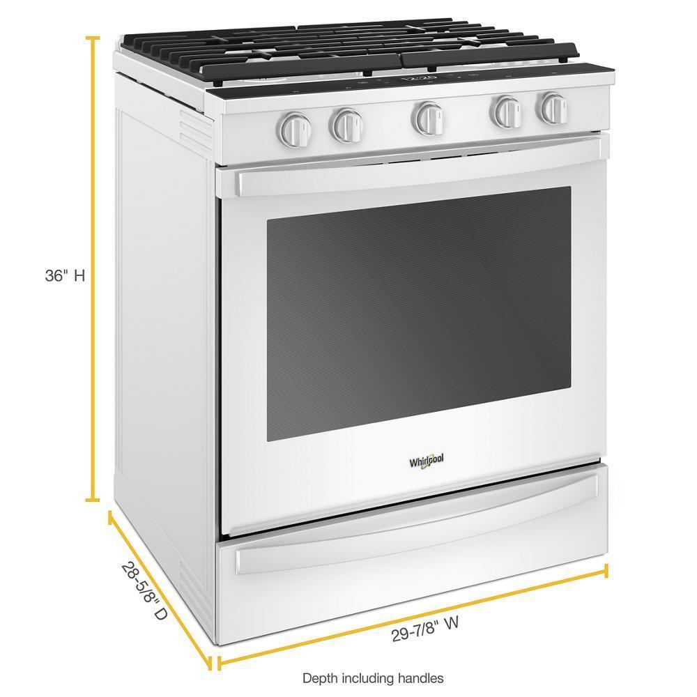 WHIRLPOOL WEG750H0HW Whirlpool 30-inch,5.8 Cu Ft, Gas Slide-in Range With 5 Burners - White