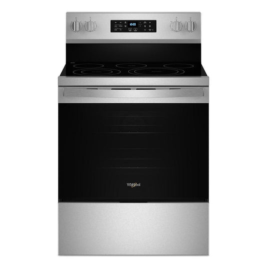 WHIRLPOOL WFES5030RS 30-inch Electric Range With Air Fry and Air Baking, Self Cleaning, ...