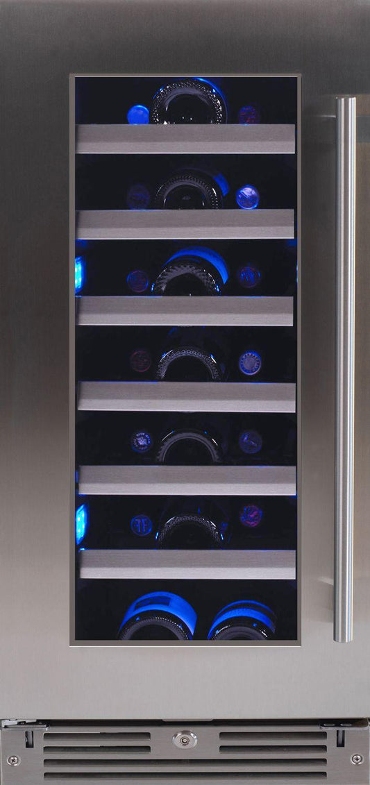 XO APPLIANCE XOU15WGSL XO Appliance Wine Cellar 15"" Ss Glass Lh