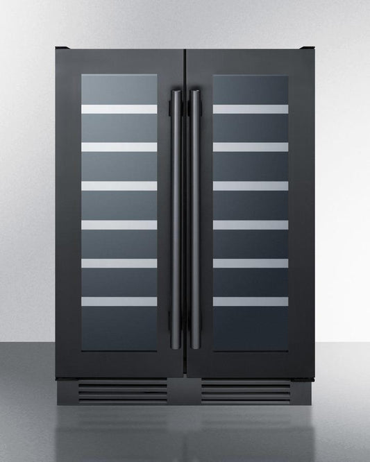 SUMMIT SWC24GKS Built-in Undercounter Dual Zone Wine Cellar With French Glass DOORS...