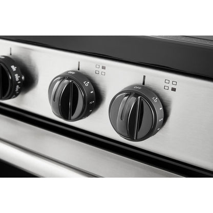 WHIRLPOOL WFE500M4HS Whirlpool 24-inch Freestanding Electric Range With Upswept SPILL...