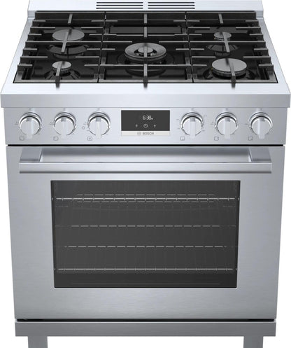 BOSCH HDS8055U 800 Series Dual Fuel Freestanding Range 30'' Stainless Steel Hds8055u