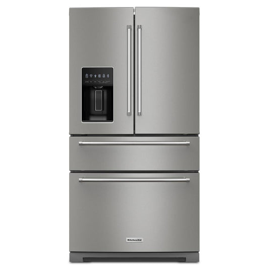 KITCHENAID KRMF536RPS 26.2 Cu. Ft. Multi-door French Door Refrigerator With Platinum INTE...