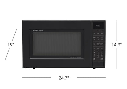 SHARP SMC1585BB Sharp Carousel Countertop Convection + Microwave Oven 1.5 Cu. Ft. 9...