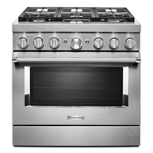 KITCHENAID KFDC506JSS Kitchenaid 36'' Smart Commercial-style Dual Fuel Range With 6 BU...