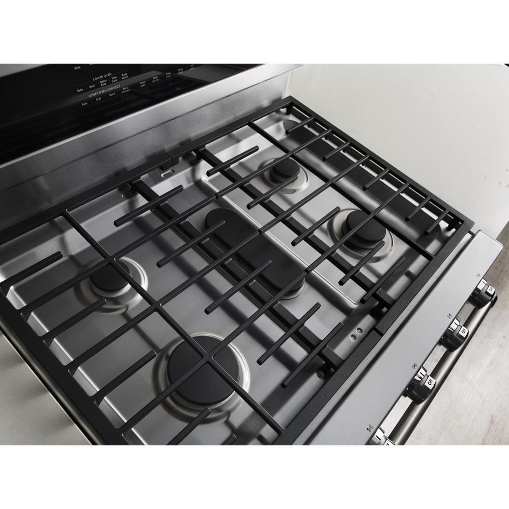 KITCHENAID KFDD500ESS Stainless Steel Kitchenaid 30-inch 5 Burner Dual Fuel Double OVE...