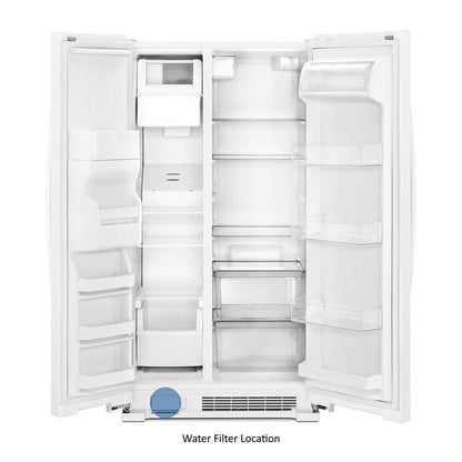 WHIRLPOOL WRS331SDHW Whirlpool 33-inch Wide Side-by-side Refrigerator - 21 Cu. Ft. - ...