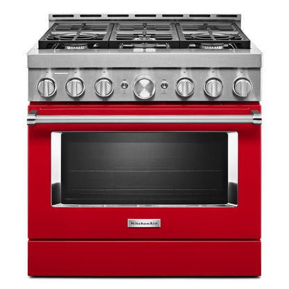 KITCHENAID KFGC506JPA Kitchenaid 36'' Smart Commercial-style Gas Range With 6 Burners ...