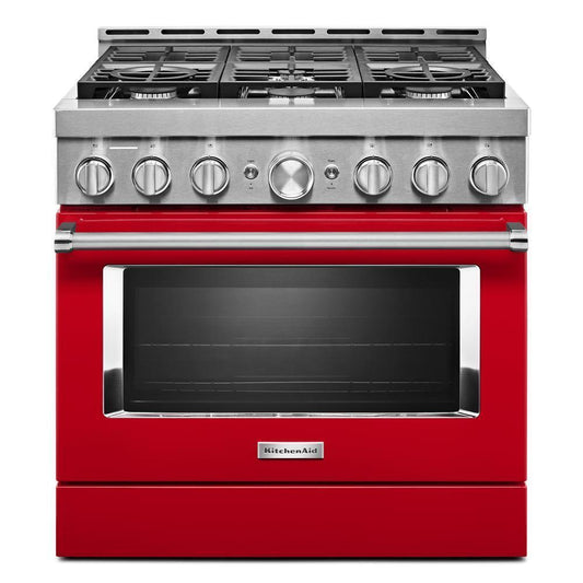KITCHENAID KFGC506JPA Kitchenaid 36'' Smart Commercial-style Gas Range With 6 Burners ...