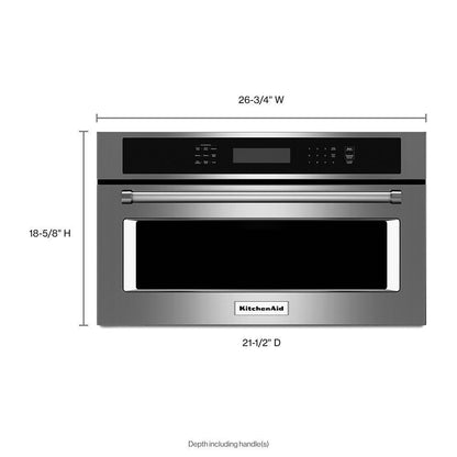 KITCHENAID KMBP107ESS 27"" Built In Microwave Oven With Convection Cooking - Stainless Steel