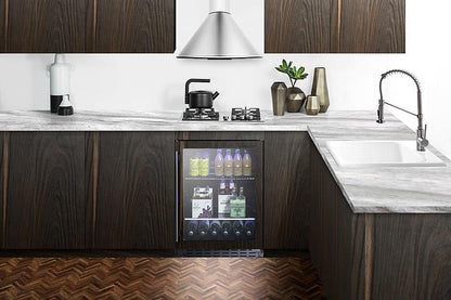 SUMMIT SCR2466BPNR Commercially Approved 24"" Wide Built-in Beverage Refrigerator DESIG...