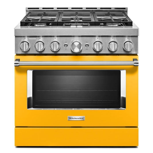 KITCHENAID KFGC506JYP Kitchenaid 36'' Smart Commercial-style Gas Range With 6 Burners ...