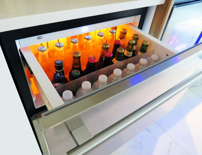 XO APPLIANCE XOU24ORDS XO Appliance Outdoor Refrigerated Drawers 24"" Solid Ss Drawer Front