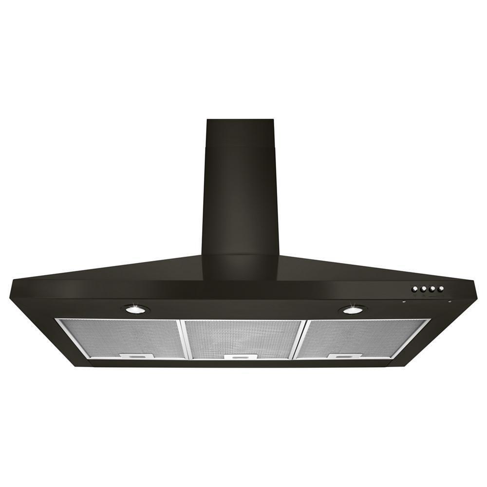 WHIRLPOOL WVW53UC0HV Whirlpool 30"" Contemporary Black Stainless Wall Mount Range Hood