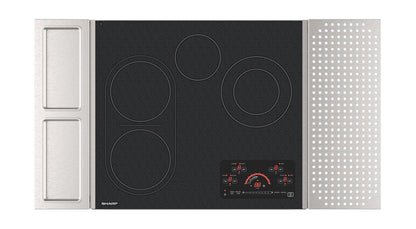 SHARP SCR2442FB Sharp 24"" Drop-in Radiant Cooktop With Side Accessories