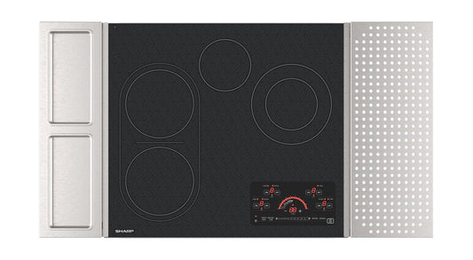 SHARP SCR2442FB Sharp 24"" Drop-in Radiant Cooktop With Side Accessories