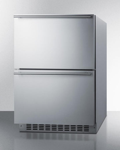 SUMMIT SPRF34D Summit 24"" Wide 2-drawer Refrigerator-freezer