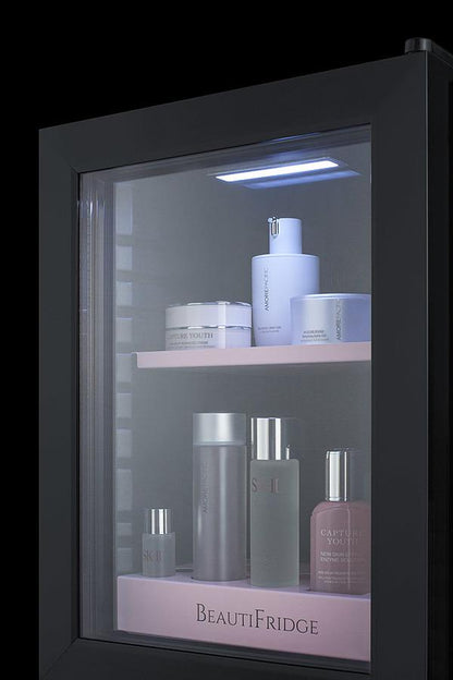 SUMMIT LX114LP Beautifridge Compact Cosmetics Refrigerator With Glass Door, Black ...