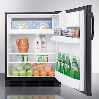 SUMMIT CT66BK Freestanding Refrigerator-freezer for General Purpose Use, With DUA...
