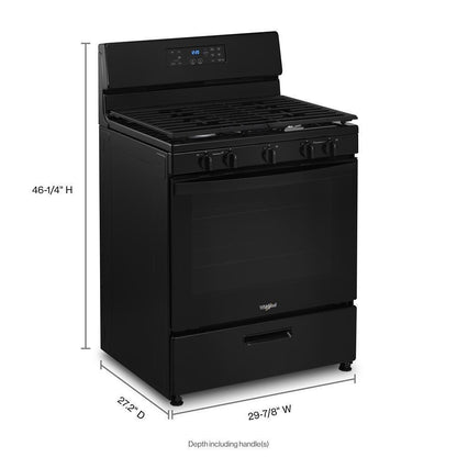 WHIRLPOOL WFG505M0MB 5.1 Cu. Ft. Freestanding Gas Range With Edge To Edge Cooktop