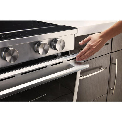 WHIRLPOOL WEEA25H0HZ Whirlpool 6.4 Cu. Ft. Smart Contemporary Handle Slide-in ELECTRI...