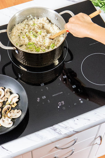 SHARP SDH3042DB 30"" Width Induction Cooktop, European Black Mirror Finish Made WITH...