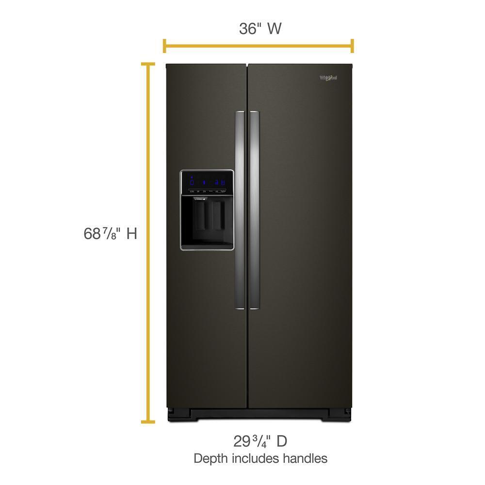 WHIRLPOOL WRS571CIHV Whirlpool 36-inch Wide Counter Depth Side-by-side Refrigerator -...