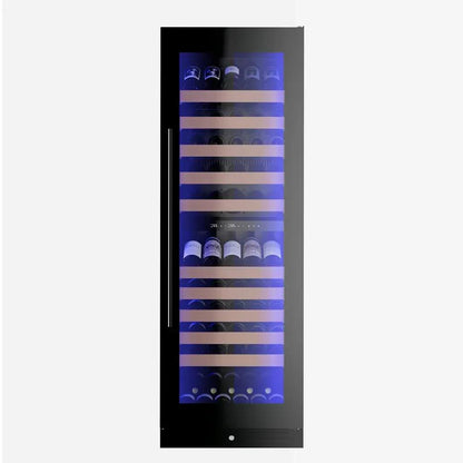 XO APPLIANCE XOU2470WDZGB XO Appliance Tall Dual Zone Wine Black Glass