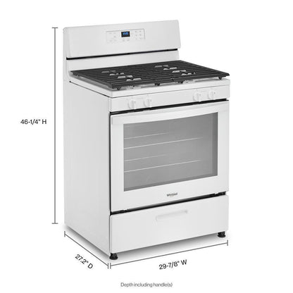 WHIRLPOOL WFG320M0MW Whirlpool 5.1 Cu. Ft. Freestanding Gas Range With Broiler Drawer