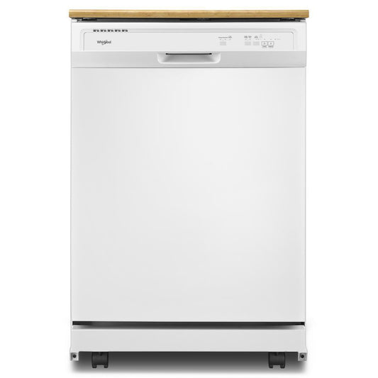 WHIRLPOOL WDP370PAHW Whirlpool, 3 Cycles, 4 Options, 55 Dba, Plastic Tub Portable DISHWAS...