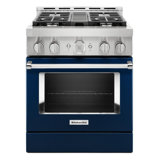 KITCHENAID KFGC500JIB Kitchenaid 30'' Smart Commercial-style Gas Range With 4 Burners ...