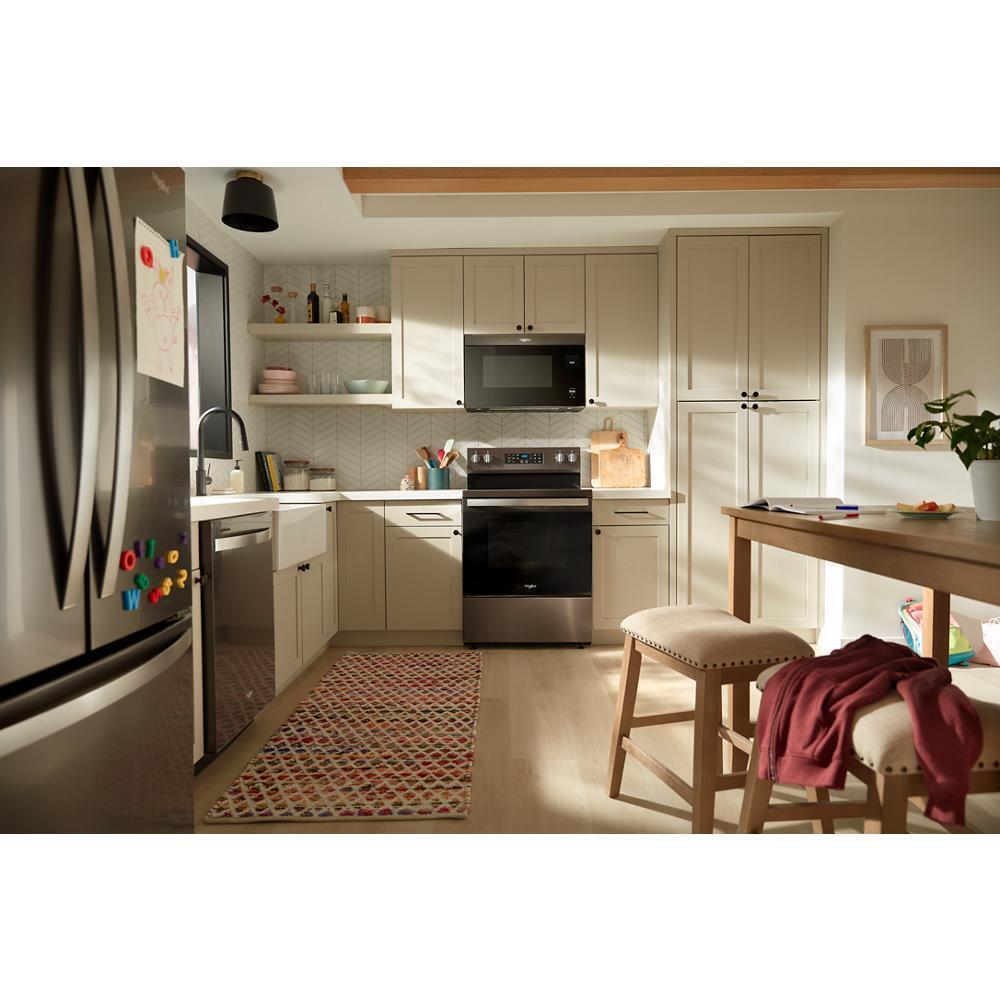WHIRLPOOL WFES5030RV 30-inch Electric Range With Air Fry and Air Baking, Self Cleaning, ...