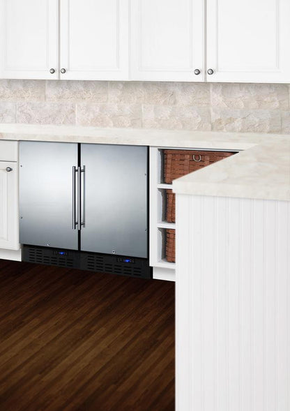 SUMMIT FF1843BSS 18"" Wide Built-in Undercounter All-refrigerator With A Stainless ST...