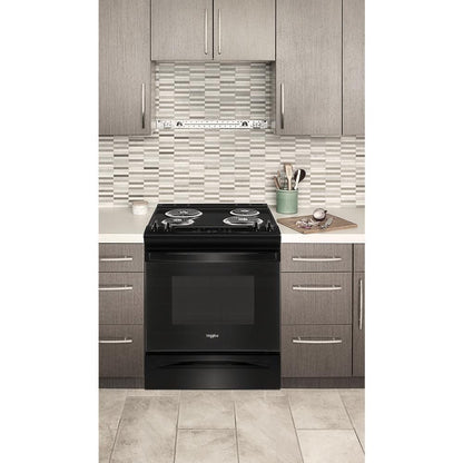 WHIRLPOOL WEC310S0LB 4.8 Cu. Ft. Whirlpool Electric Range With Frozen Bake TECHNO...