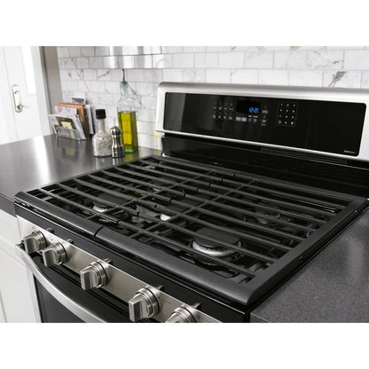 WHIRLPOOL WGG745S0FS Whirlpool 6.0 Cu. Ft. Gas Double Oven Range With Center Oval Burner