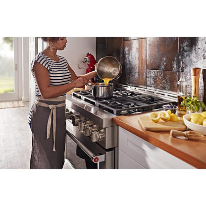 KITCHENAID KFGC506JSS Kitchenaid 36'' Smart Commercial-style Gas Range With 6 Burners ...