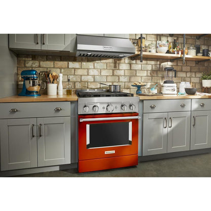 KITCHENAID KFGC500JSC Kitchenaid 30'' Smart Commercial-style Gas Range With 4 Burners ...