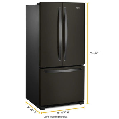 WHIRLPOOL WRFF5333PV Whirlpool 33-inch Wide French Door Refrigerator - 22 Cu. Ft.