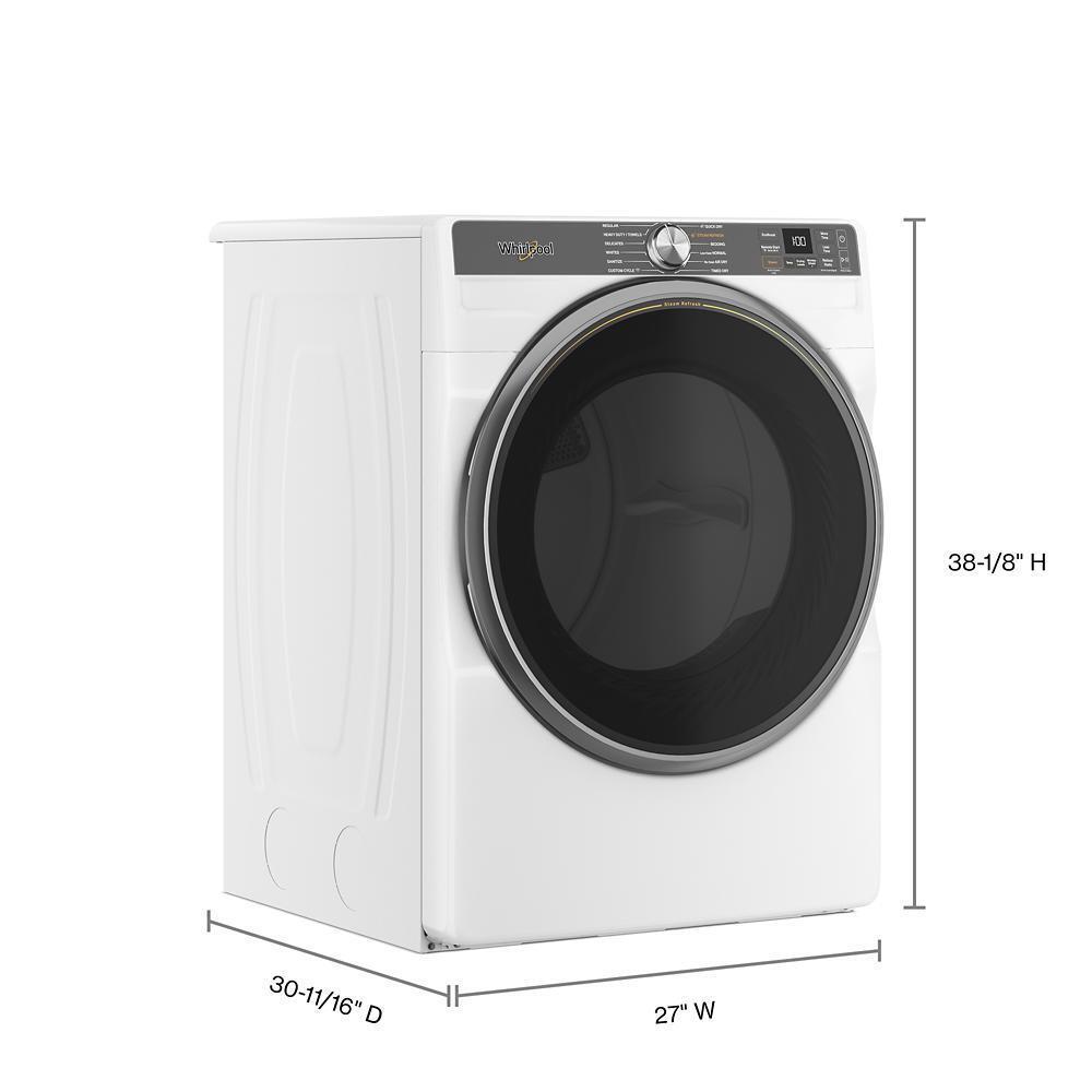 WHIRLPOOL WGD6720RW 7.4 Cu. Ft. Smart Front Load Energy Star Gas Dryer With Steam CA...